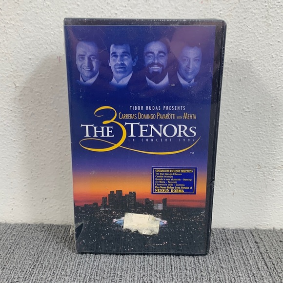 The 3 Tenors in Concert 1994 (VHS, 1994) Clam Shell Case New Sealed - Picture 1 of 12